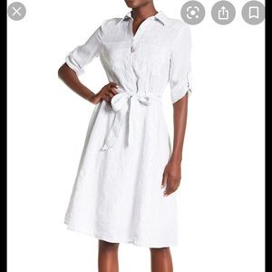 Max studio linen shirt dress size s
